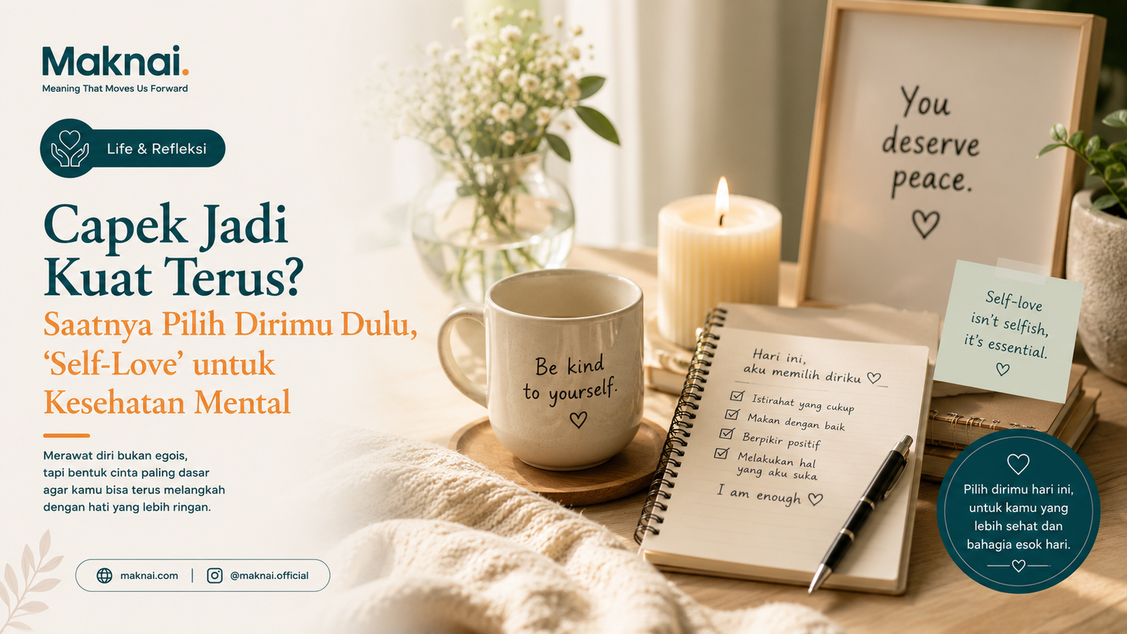 Capek Jadi Kuat Terus? Saatnya Pilih Dirimu Dulu, ‘Self-Love’ untuk Kesehatan Mental